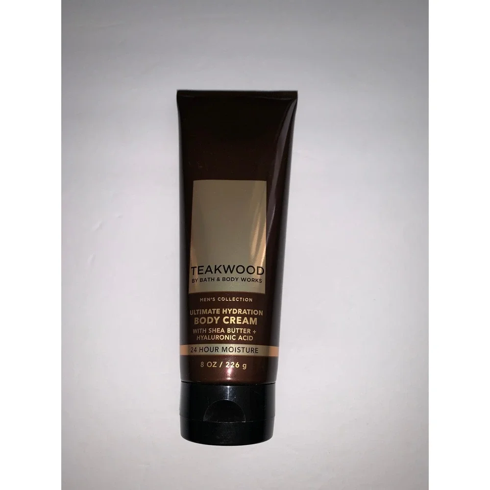 Bath and Body Works Teakwood Men's Collection Ultimate Hydration Body Cream 8 oz